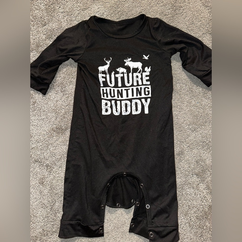 Black 'Future Hunting Buddy' Baby Onesie